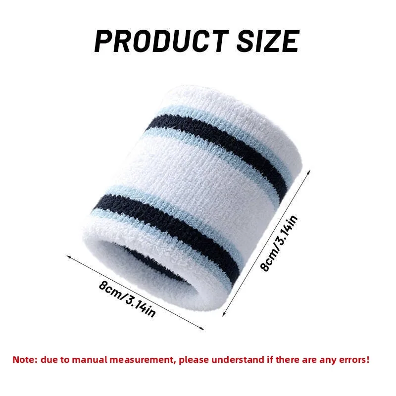 Premium Pure Cotton Breathable Sports Towel Wristband Men and Women Fitness Basketball Compression Anti Twist Guard Support