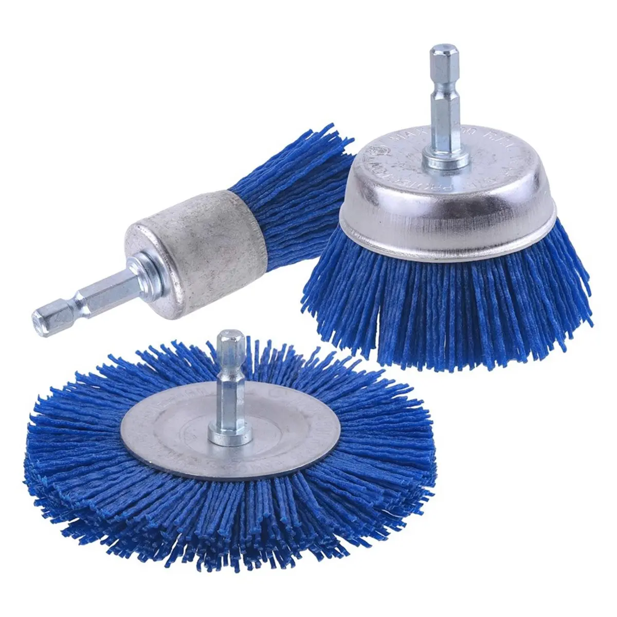 【AT48】 NEW 18 Pack Nylon Filament Abrasive Wire Brush Wheel & Cup Brush Set for Removal of Rust//Paint - 80, 120, 240 Grit
