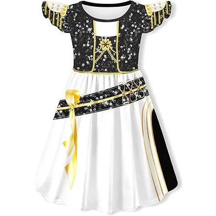 

Anime Princess Costume ForGirls Flowy Sleeve Fantasy Dress Kids Halloween Party Outfit Cartoon Warrior Cosplay Carnival Roleplay