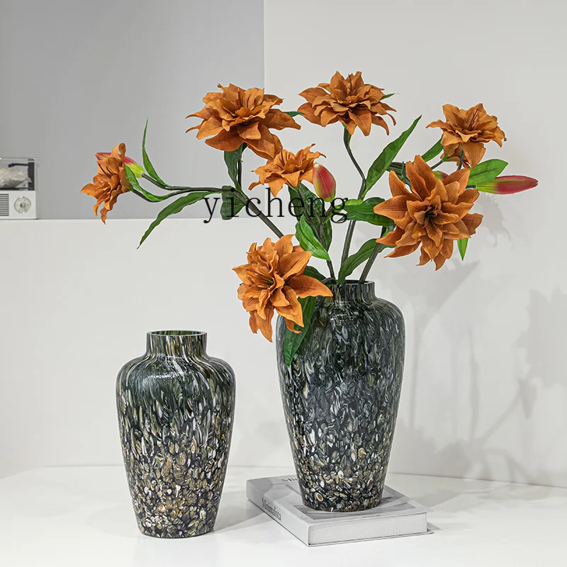 

ZK Glass Vase Flower Arrangement Hydroponic High-end Living Room Home Decoration Simple Modern Art Ornament