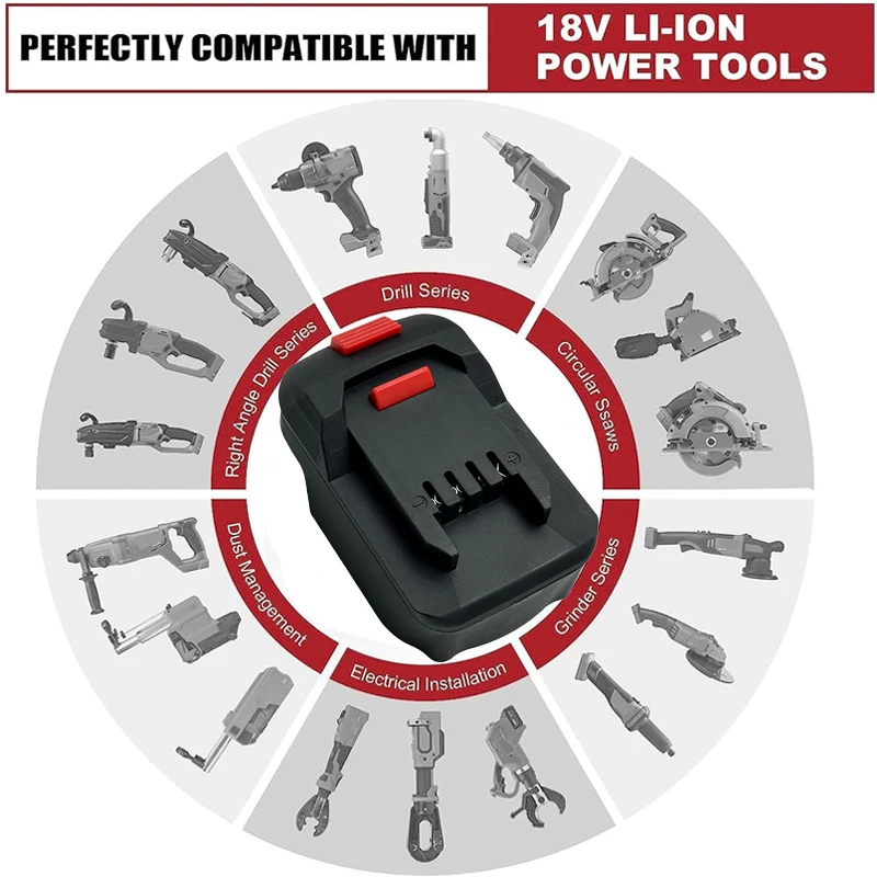 

Аксессуары для инструментов Адаптер батареи для литиевой батареи Makita 18 В Преобразование в адаптер для беспроводных инструментов Parkside Power
