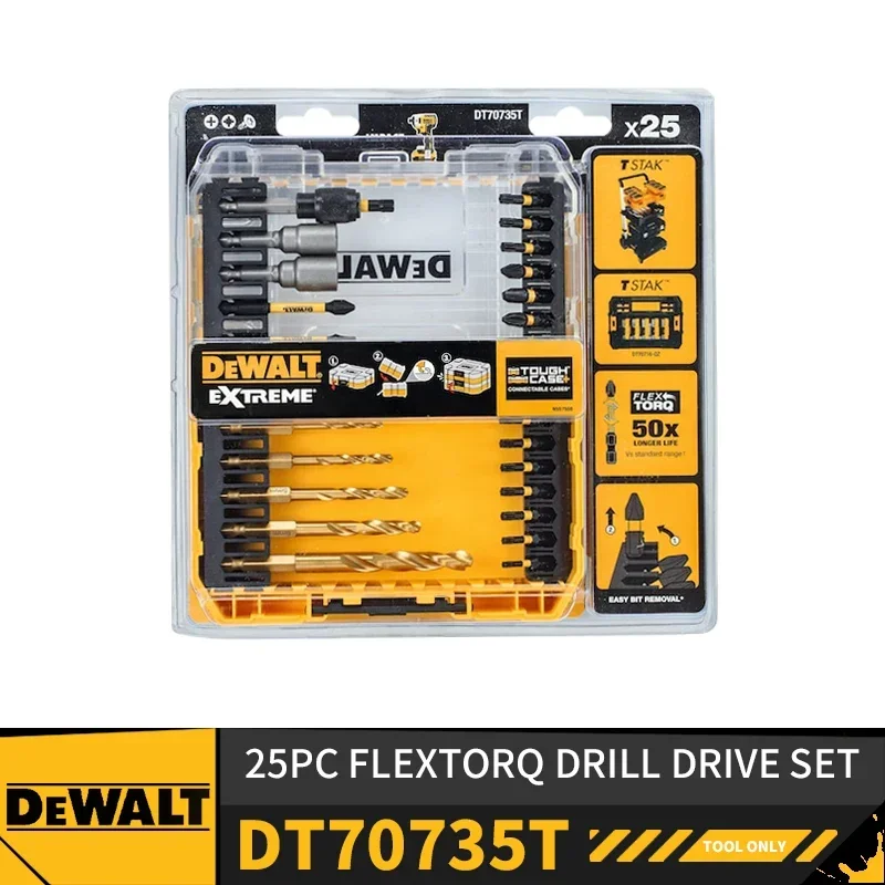 DEWALT DT70735T 25PC FLEXTORQ Drill Drive Set Power Tool Accessories