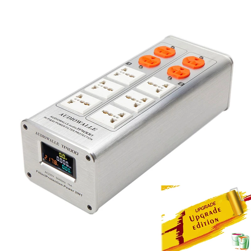 【Hot】3000W 15A Audio Noise AC Power Filter For HIFI Audio System 15A Overload Protector EU UK US AU Standard power Socket Outlet