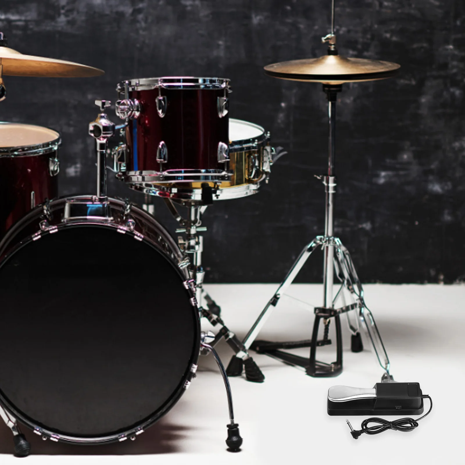 

Sustain Pedal For Keyboard Non-Slip Compatible With Digital Piano Electronic Organ Portable 0.4Kg Damper Pedal Music