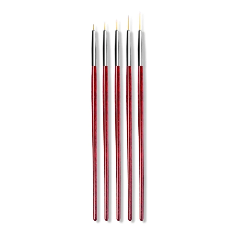 5 Pcs/Set Fine Drawing Pens Nails Art Liner Brushes for Fine Drawing