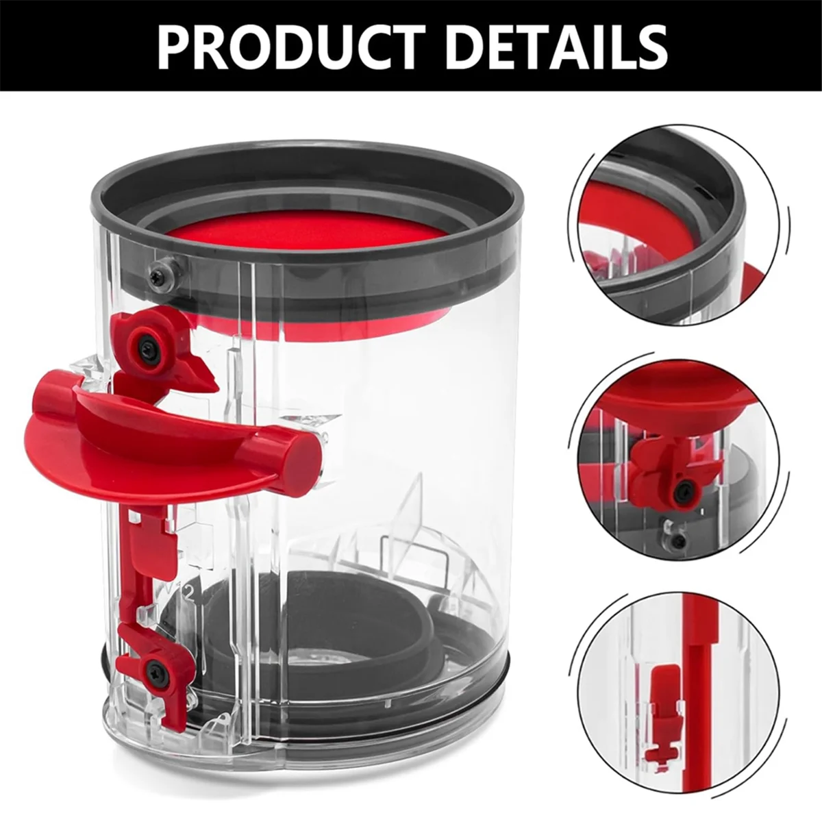 ถังเก็บฝุ่นสำหรับ Dyson V12เครื่องดูดฝุ่นแบบบางอะไหล่แปรงเก็บฝุ่นหุ่นยนต์ดูดฝุ่นทำความสะอาด