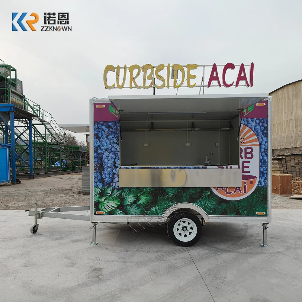 

Concession Pizza Coffee Snack Cart Fast Food Trailer BBQ Cart Commercial BBQ Mobile Coffee Ice Cream Food Truck Fully Equipped