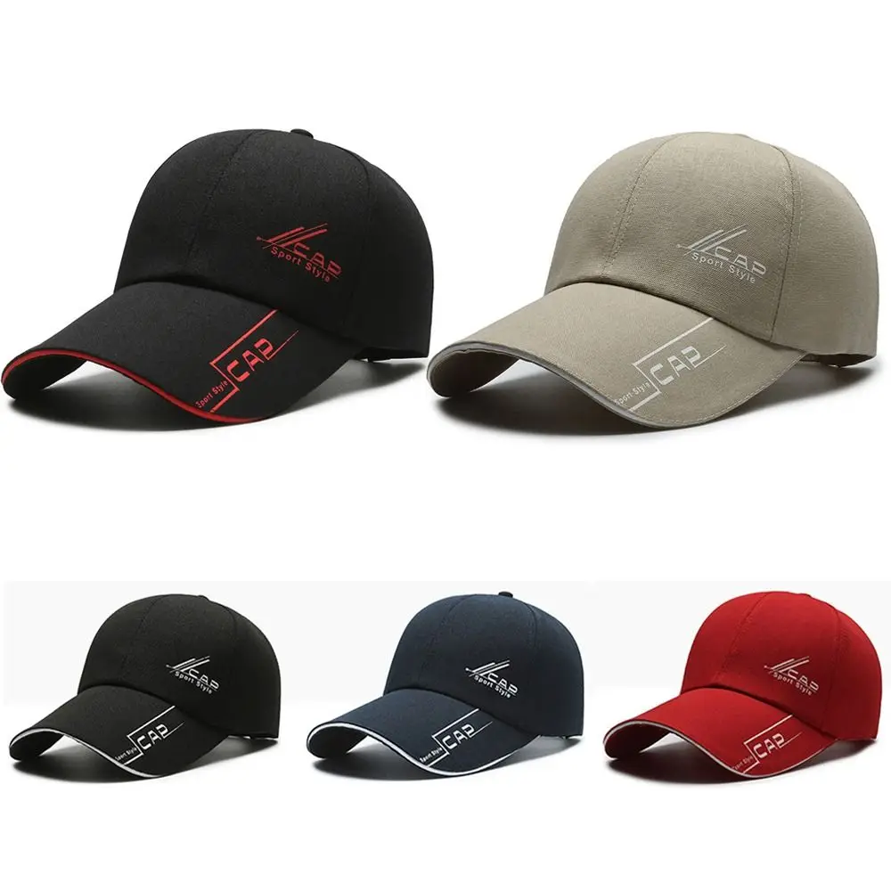 Fashion Adjustable Baseball Cap Solid Color Versatile Sun Hat Long Brimmed Dad Hat Spring Summer