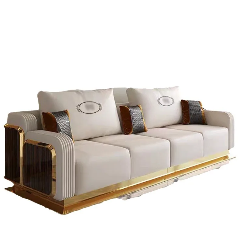 

Sofa light luxury sofa, first layer cowhide combination, Nordic designer, living room furniture