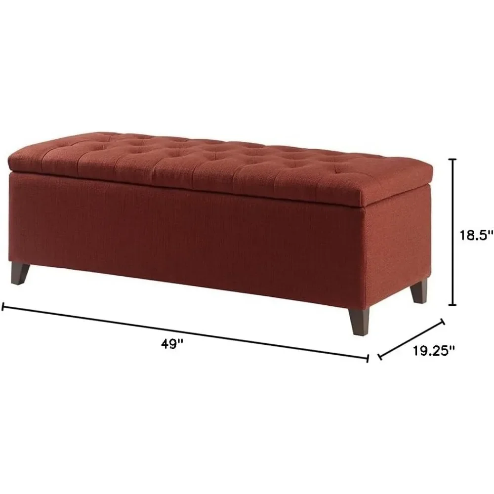 End of Bed Bench with Soft Close Lid | Rectangular Storage and Seating Solution for Your Bedroom