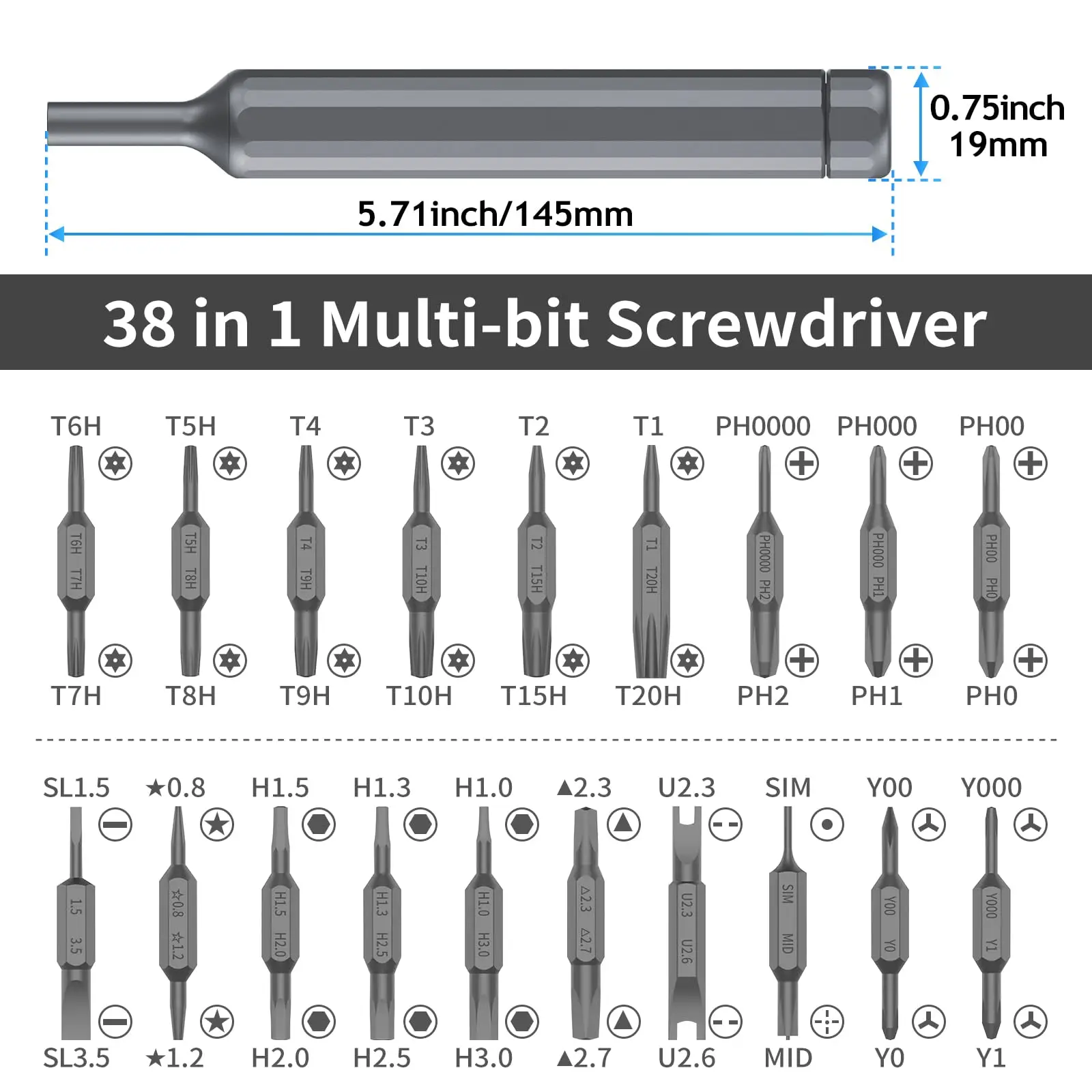 27/39 in 1 Precision Screwdriver Set with Magnetic Torx Hex Phillips Screw Driver Bits Mini Small Screwdriver for IPhone Xiaomi