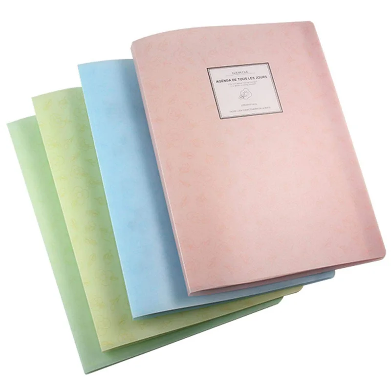 

20 Pockets A4 Display Book PP Plastic File Folder Candy Color Paper Storage For Students School Office Accessories Supplies