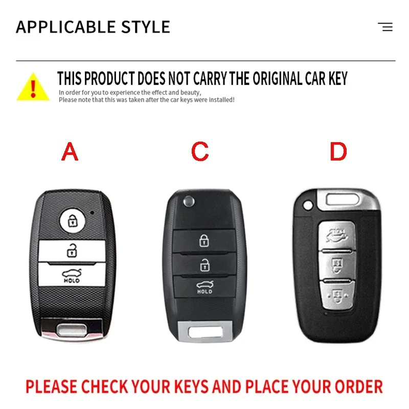 Zinc Alloy+Leather Car Key Case Cover Shell For Kia Sportage Ceed Sorento Cerato Forte KX3 K5 2017 2018 2019 2020 Accessories
