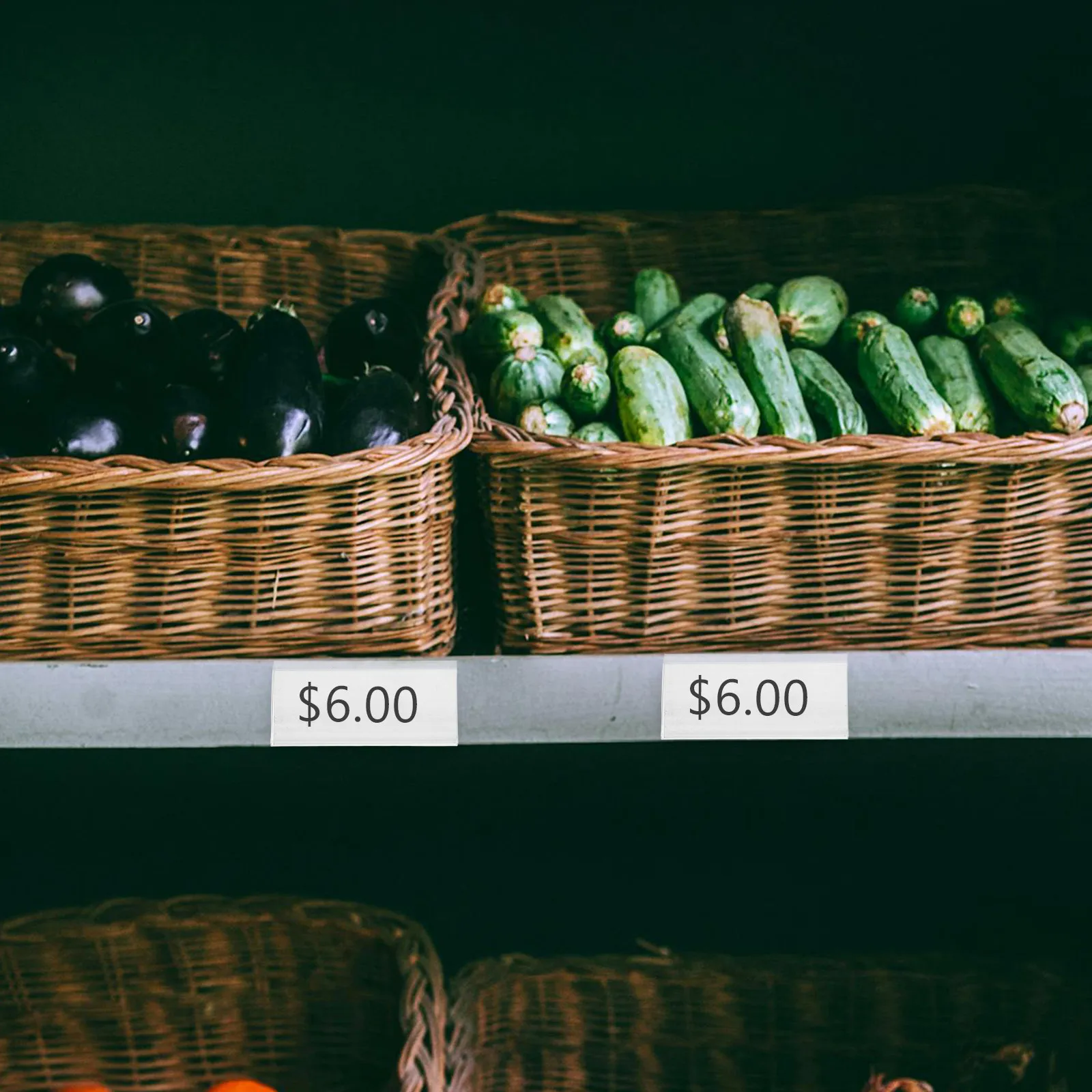 

100 комплектов износостойких прозрачных держателей ценников, пластиковые подставки для этикеток на полках для организации ценовой маркировки