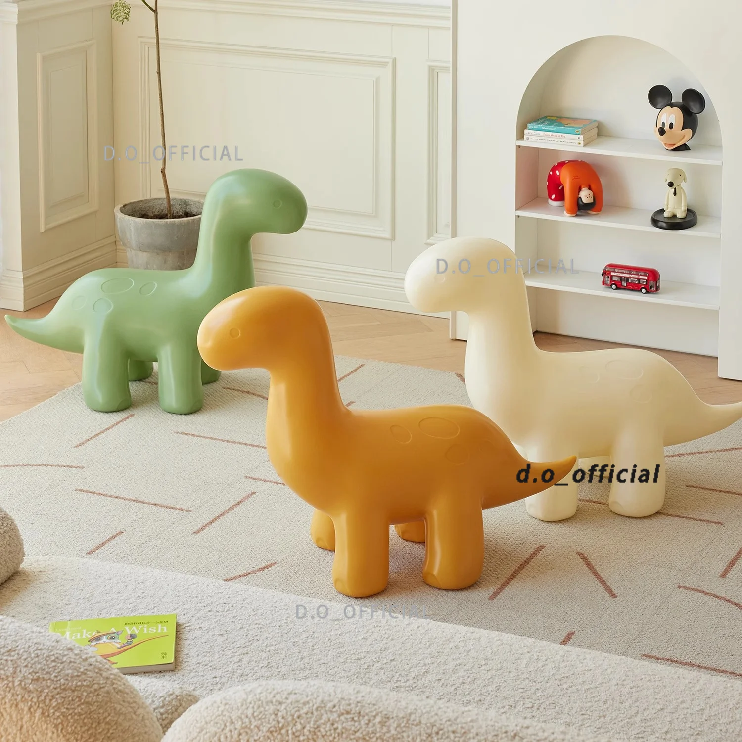 Dinosaur Stool Children's Environmental Friendly Plastic Sofa Chair Cartoon Animal Seat Living Room Baby Stool Small Ride-on Toy