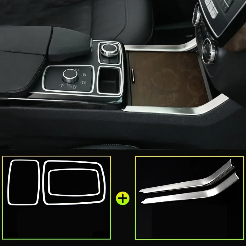 Car Center Console Trim Frame For Mercedes Benz ML320 ML350 2012 GLE W166 C292 350d GL450 X166 GLS AMG Interior Accessories
