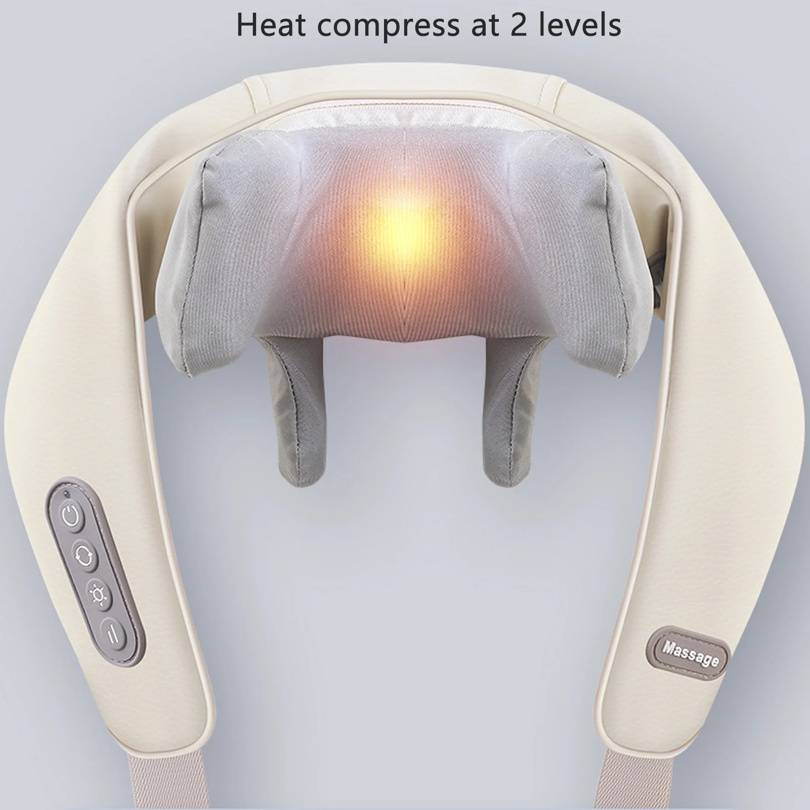 مدلك الرقبة الكهربائية مع الحرارة ، العجن الأنسجة العميقة ، وسادة التدليك متعددة الوظائف ، العجن الظهر والكتف