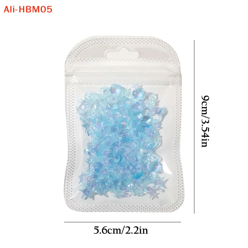 (HB05)50Pcs Mix Ocean Series Pearl Shell Rhinestone Starfish Jewelry Flash Nail Art Decoration Nails Accessory Charms Supply view 6