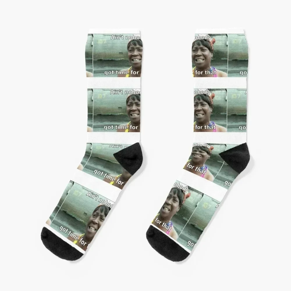 

Sweet Brown/ Ain't nobody got time for that Socks FASHION man cotton Women's Socks Men's