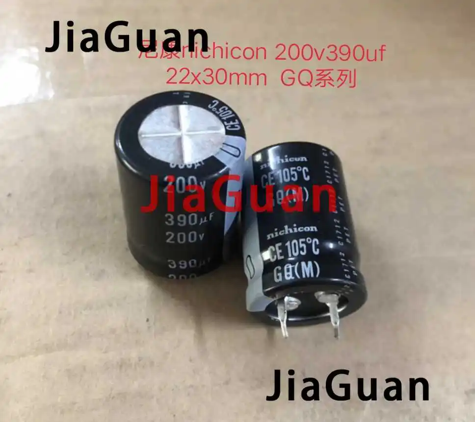 

10pcs NICHICON GQ 200V390UF 22x30mm electrolytic capacitor 390uF/200v CE 105 degrees High frequency low resistance 390uf 200v