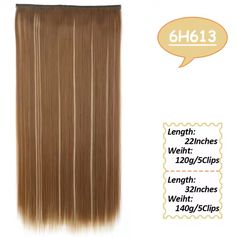NICESY Synthetic Long Wavy 5 Clips Hair Extensions 22Inch/32Inch Clip On Hair Extensions High Tempreture Fake For Women - Image 33