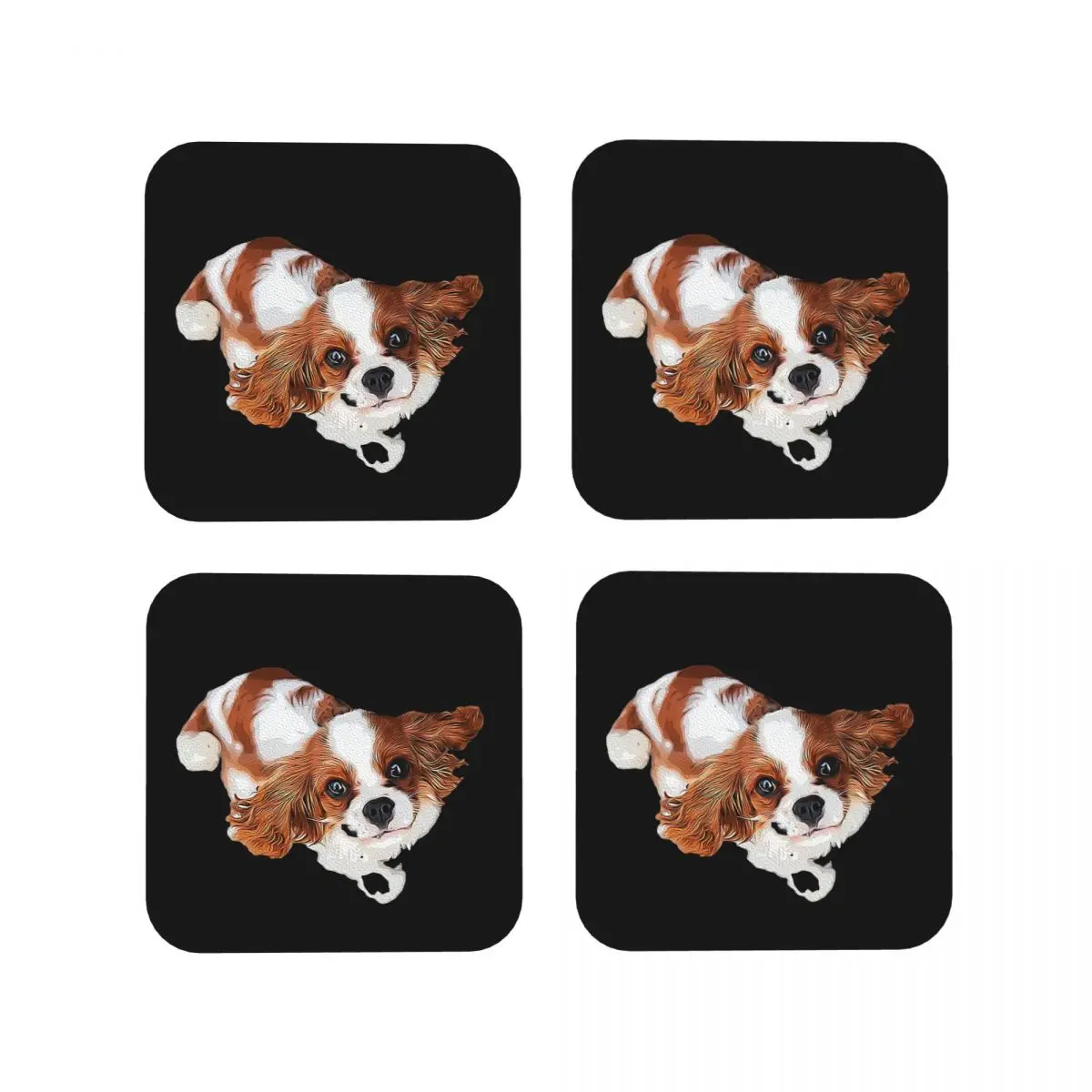 Cavalier King Charles Spaniel - Blenheim Coasters Kitchen Placemats Insulation Cup Coffee Mats For Decor Tableware Pads Set of 4