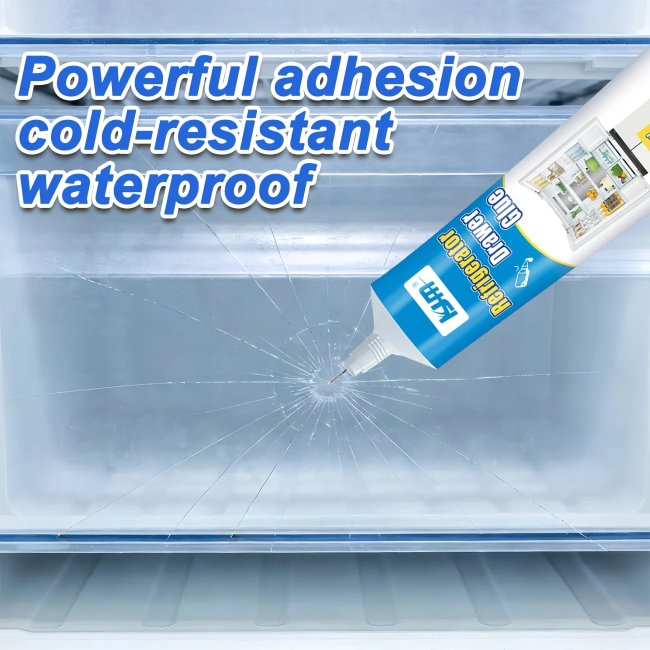 Refrigerator Drawer Repair Glue Low Temp Resistant Waterproof Clear Adhesive For Cracked Plastic Fridge Storage Box Fix 30ML