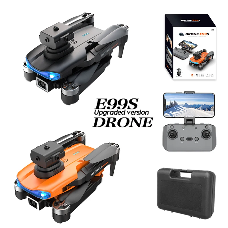 E99S Drone Brushless Optical Flow 4K Dual Camera Obstacle Avoidance RC Aircraft Aerial Photography Four Axis Aircraft Toys