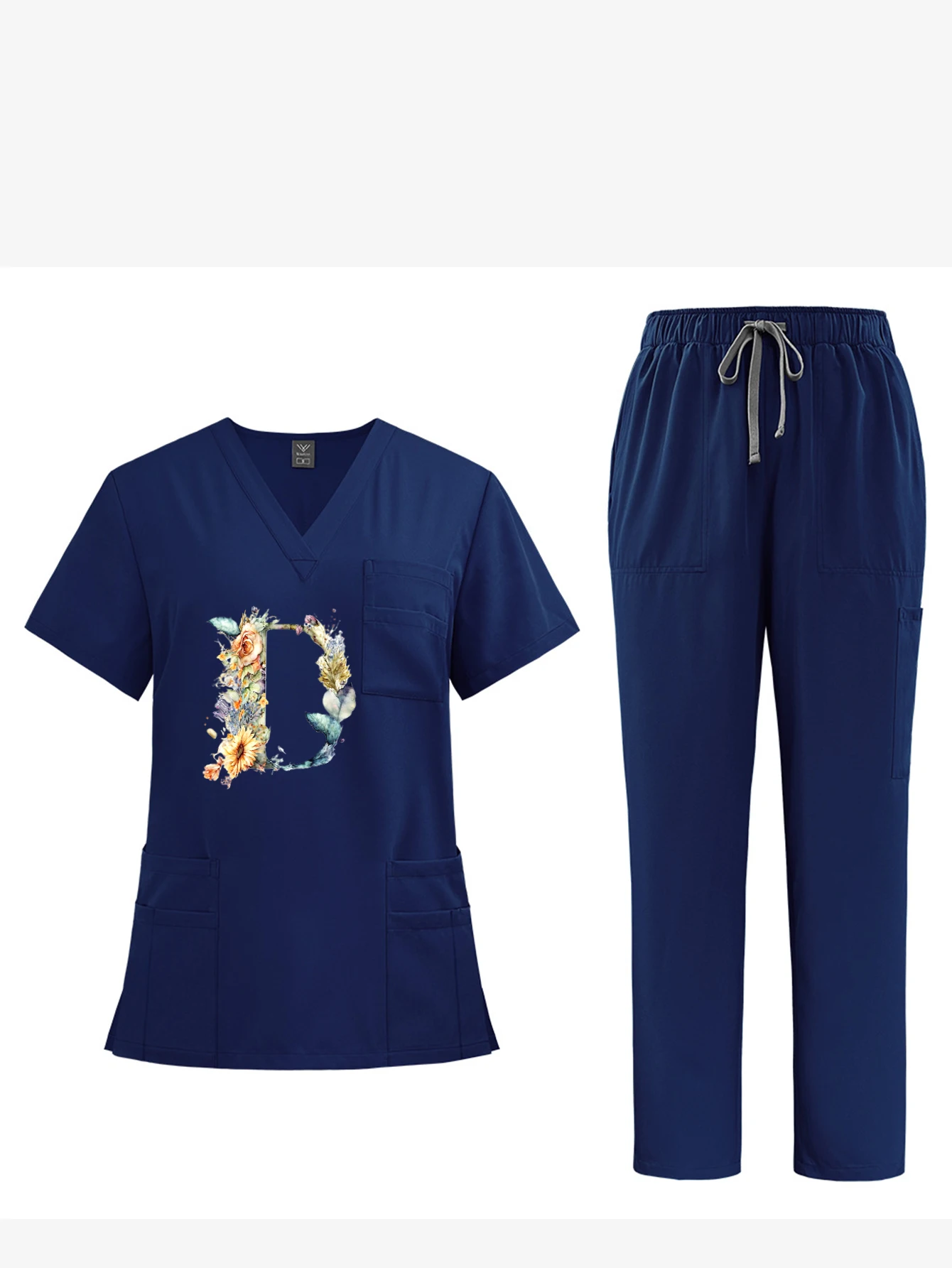 Conjunto de macacão de oficina de manga curta com decote em V unissex roupas de operação industrial resistente ao desgaste durável roupas de trabalho