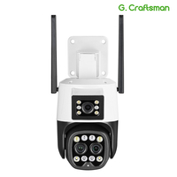 G.Craftsman WIfi PTZ IP Camera Three Lens Linkage Zoom Dual Light Source Security CCTV Video Surveillance Camhipro Auto Tracking