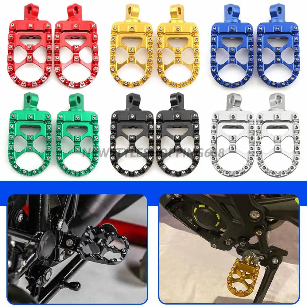 

Motorcycle 1 Pair MX style Aluminum Foot Pegs Non-slip Footrests for Harley Touring Road King Softail Dyna Sportster 1984-2019
