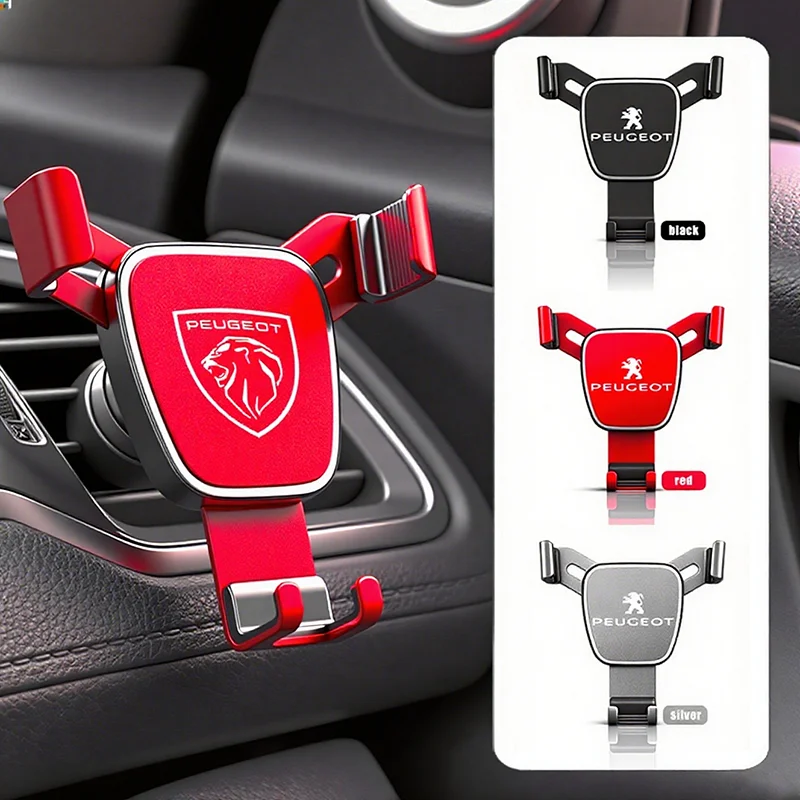 Soporte de teléfono para coche Peugeot, soporte estable para salida de aire automática para Peugeot 206 307 308 3008 207 208 407 408 4008 508 2008 301 205