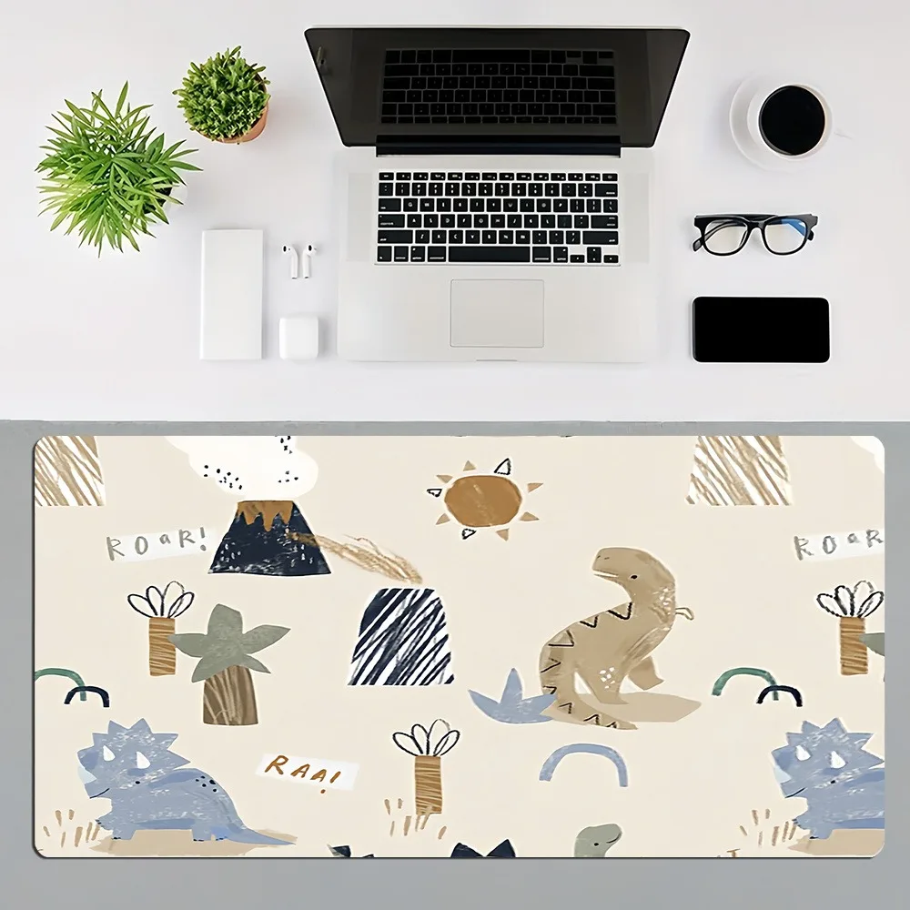 Creamy Dinosaur Large Game Mouse Pad Design alfombrillas para escritorio desk accessories коврик для мыши desk mat