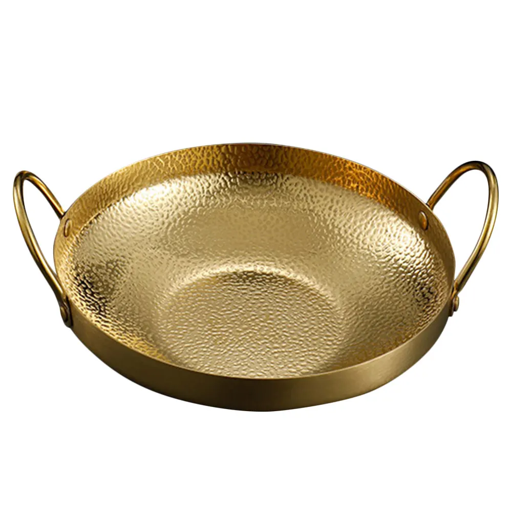 

Stainless Steel 20cm Hot Pot Pan Kitchen Cooking Pot For Home Cookware Double Handle Easy Cleaning Home Use