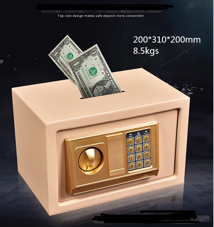 Deposit Portable Safe Box Fireproof Electronic Digital Locks Steel Gun/Money/Book Mini Safes