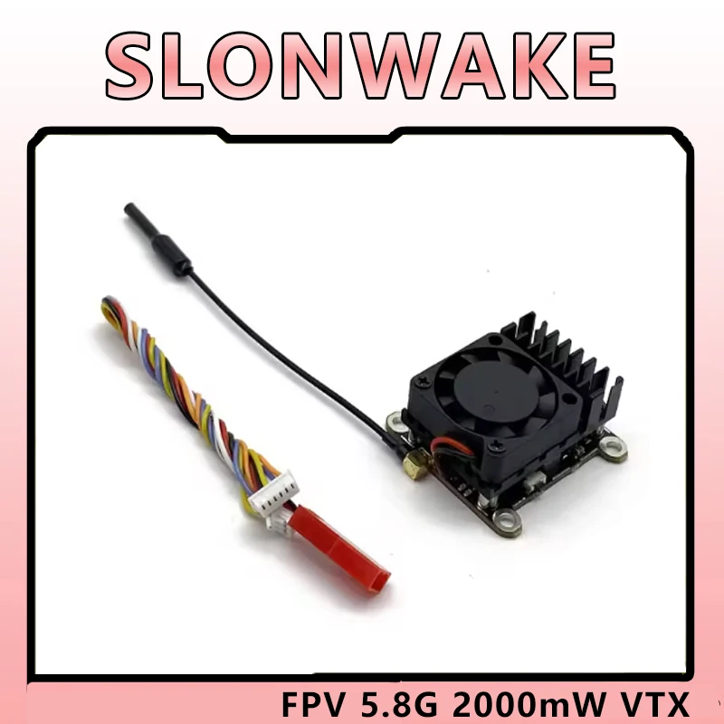 SLONWAKE 5.8G 48CH 2W VTX Adjustable 200mW/500mW/1W/2W  DC VTX 7.4-32V TBS Compatible 20mm For FPV Racing Micro Drones