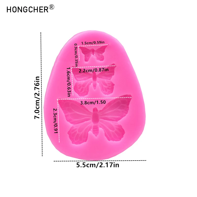 Size Butterfly Resin Jewelry Accessories Silicone Mold DIY Handmade Chocolate Cookies Cake Dessert Decoration Silicone Molds