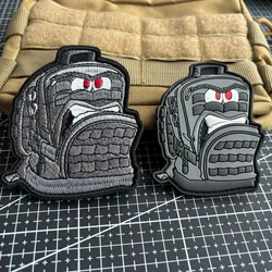 3D PVC Warrior Backpack Tactical Patch Luminous Morale Badge Embroidery Patches for Clothing Hook and Loop Military Stickers