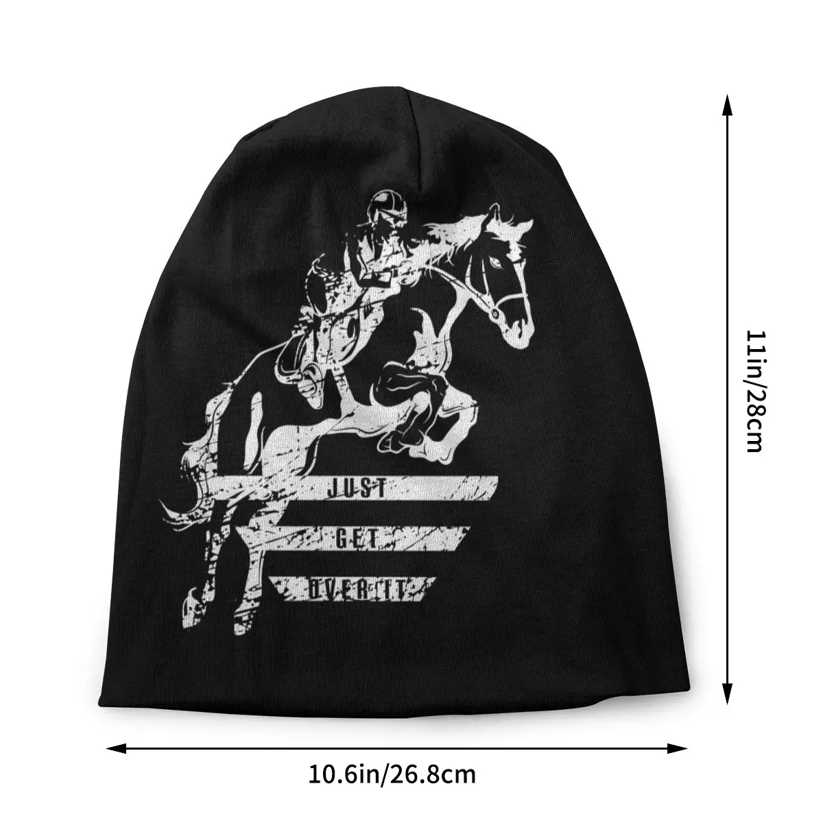 Unisex Bonnet Custom Warm Knitting Hat Men Show Jumping Horse Cool Skullies Beanies Adult Equestrian Sports Beanie Hats Ski Cap