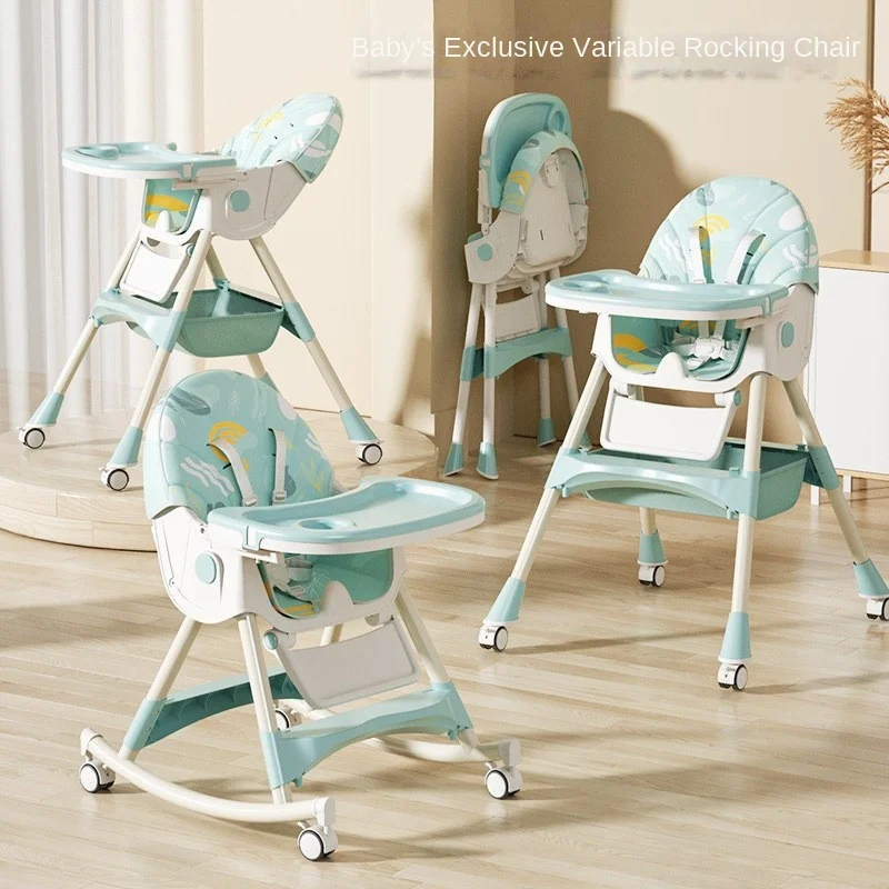 Realife-Chaise de Salle à Manger pour Bébé de 0 à 4 Ans, Table de Croissance Pliable et Multifonctionnelle, Portable pour Manger