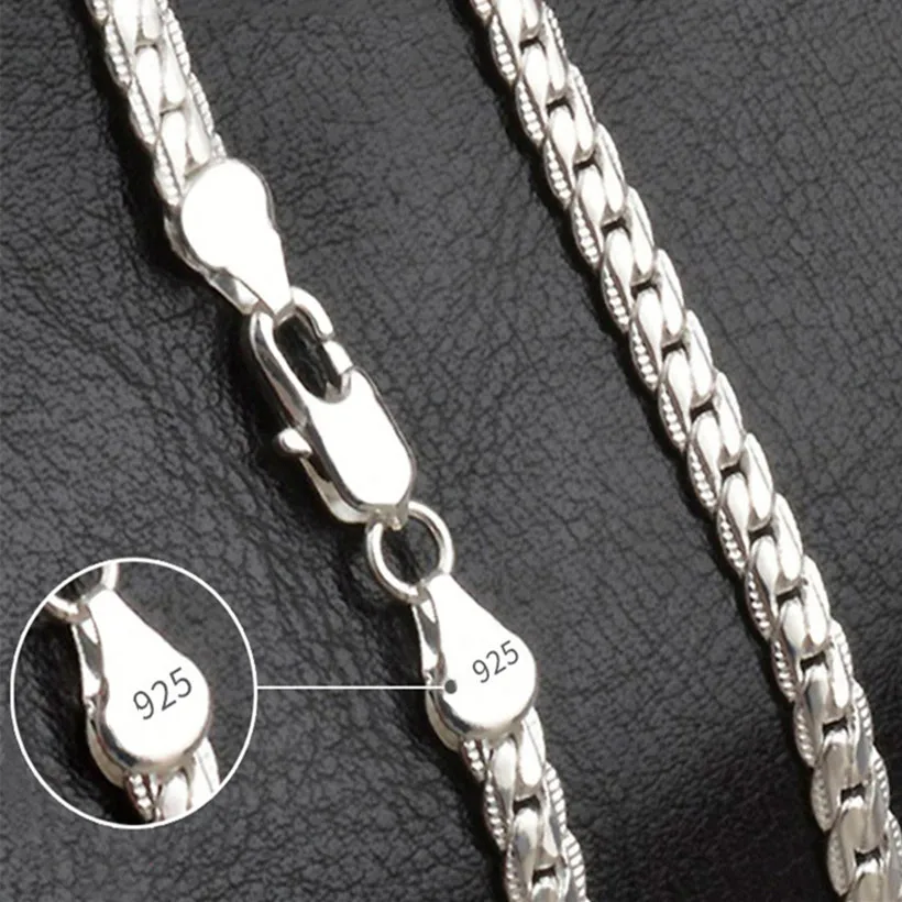 20-60cm 925 sterling Silver luxury brand design noble Necklace Chain For Woman Men Fashion Wedding Engagement Jewelry