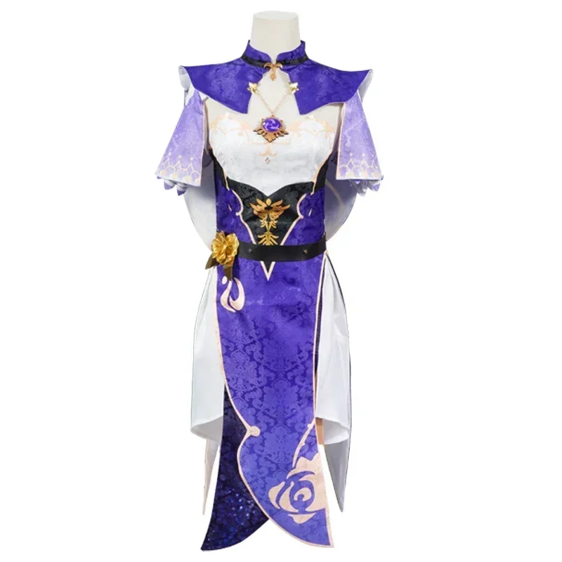 Lisa Cosplay Traje para Mulheres, Genshin Impact, Anime Halloween Costumes, Uniforme de Carnaval, Peruca Adulta