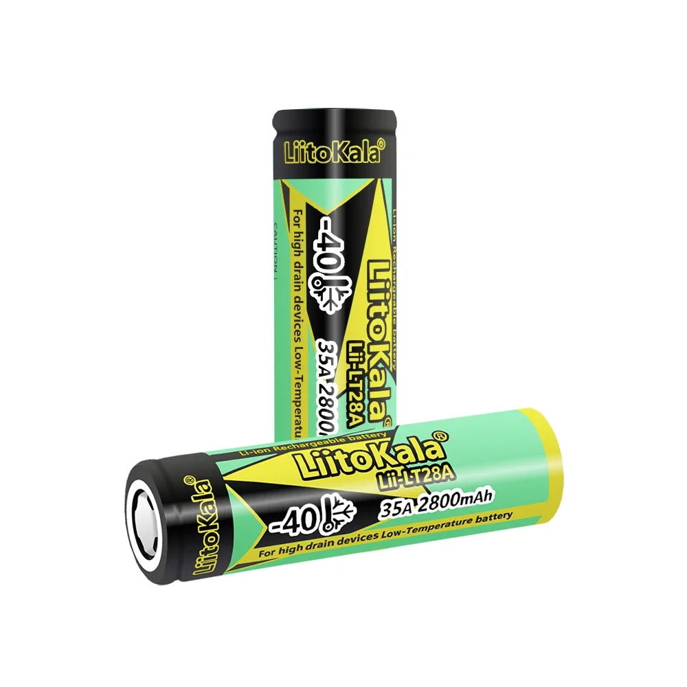 1-10 قطعة LiitoKala Lii-LT28A 18650 2800mah 3.7V بطارية قابلة للشحن 45A تفريغ الطاقة العالية ل-40 °   بطارية ذات درجة حرارة منخفضة