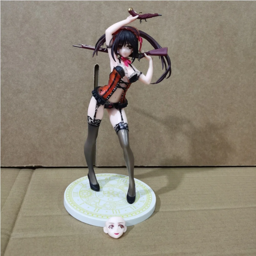 

Anime Date A Live Tokisaki Kurumi Nightmare Double Guns PVC Action Figure Collectible Model Doll Toy 23CM