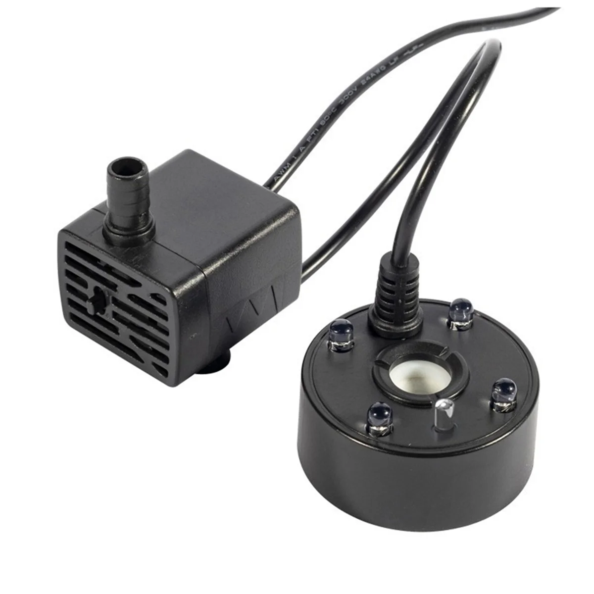 A04V 2-in-1 USB 5V Water Pump Ultrasonic Atomizer Mist Maker Fogger Fountain Pond Garden Rockery Fish Tank Humidifier