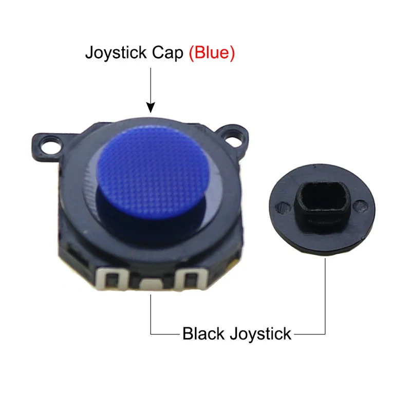 YuXi 1PC Black 3D Analog Joystick Button Sensor Module + Thumb Stick Caps Replacement Part For PSP 1000 2000 3000 Console