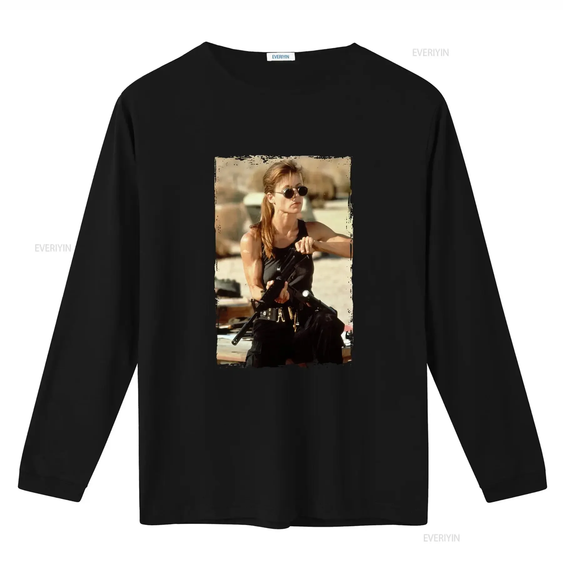 Sarah Connor Terminator 2 T Shirt Action Movie Inspired Retro Style Perfect for Fans vintage Washed Comfortable