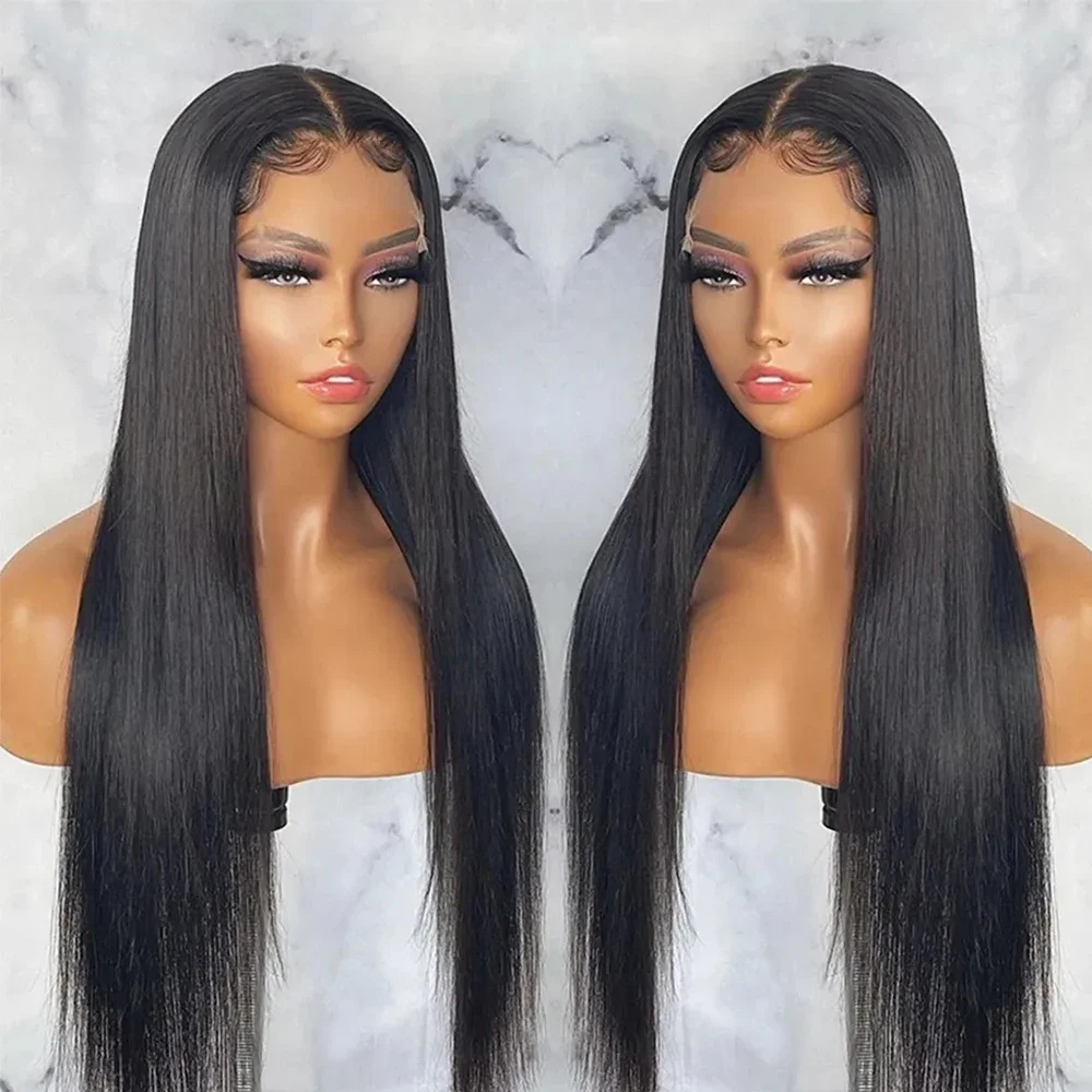 Straight Human Hair 13x4 13x6 HD Transparent Lace Front Human Hair Wigs For Women Pre Plucked 5X5 Glueless Closure Wig Pre Cut