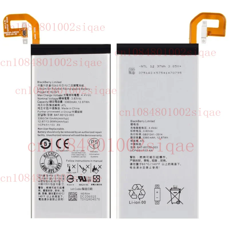 Batería de repuesto para BlackBerry PRIV STV-100 BAT-60122-003 3360mAh 3.83V