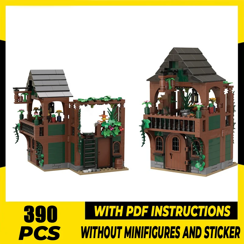 

Средневековый замок Moc, строительные блоки, средневековый аптекарь, замок, кирпичи, модель DIY, сборка, строительная игрушка, праздничные подарки на день рождения